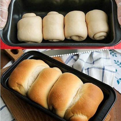 Nonstick Bread Loaf Pan Cake Bread Mold Bakeware Gray Fruit Cake pan Loaf Cake Pan Mould Cake Pans Single Cake Baking Tool non stick long Shape Cake Mould Fruit Cake Cream Cake Making Tool Cakepan Non Stick Baking Trays & Pans